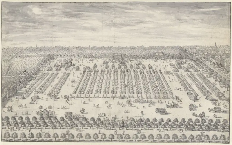 Kampement bij Den Haag, 1742 Wall Art by Daniël Marot (II) - High-Resolution Digital Print