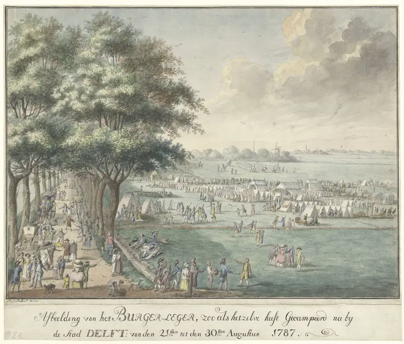 Kampement te Delft, 1787 Wall Art by Unknown - High-Resolution Digital Print