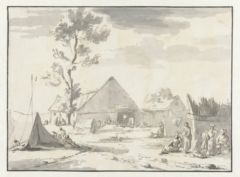 Kampement van het leger van Willem III bij Binche Wall Art by Unknown - High-Resolution Digital Print
