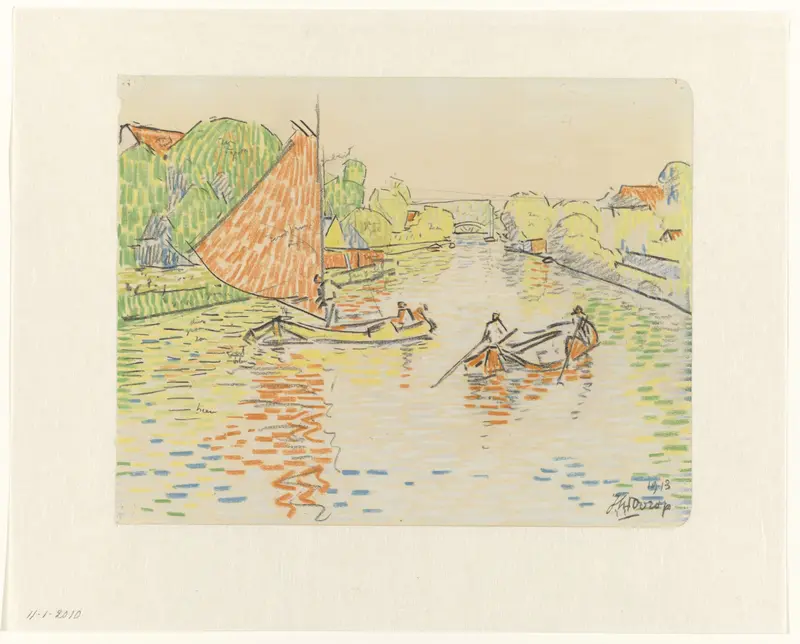 Kanaal bij Veere Wall Art by Jan Toorop - High-Resolution Digital Print