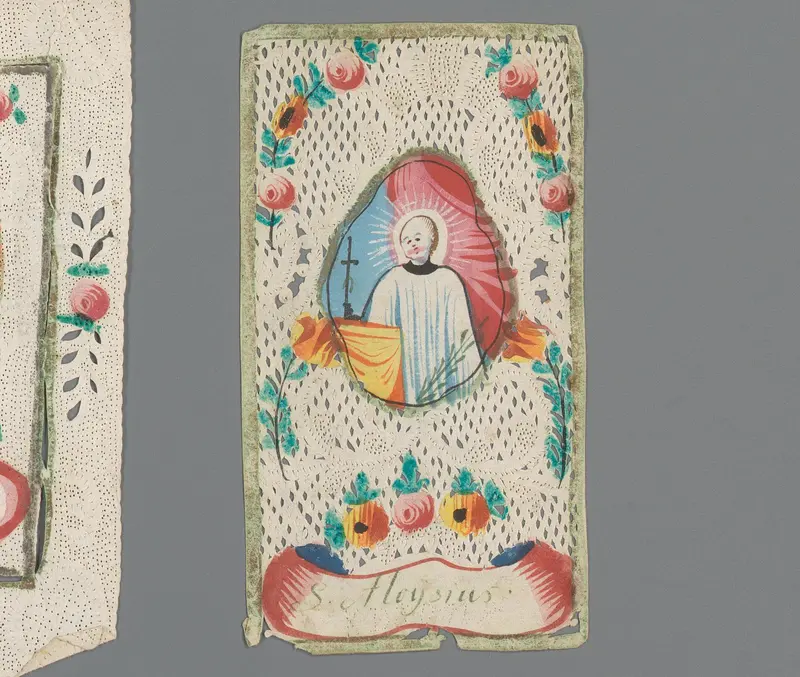 Kantprentje met de heilige Aloysius Wall Art by anonymous - High-Resolution Digital Print