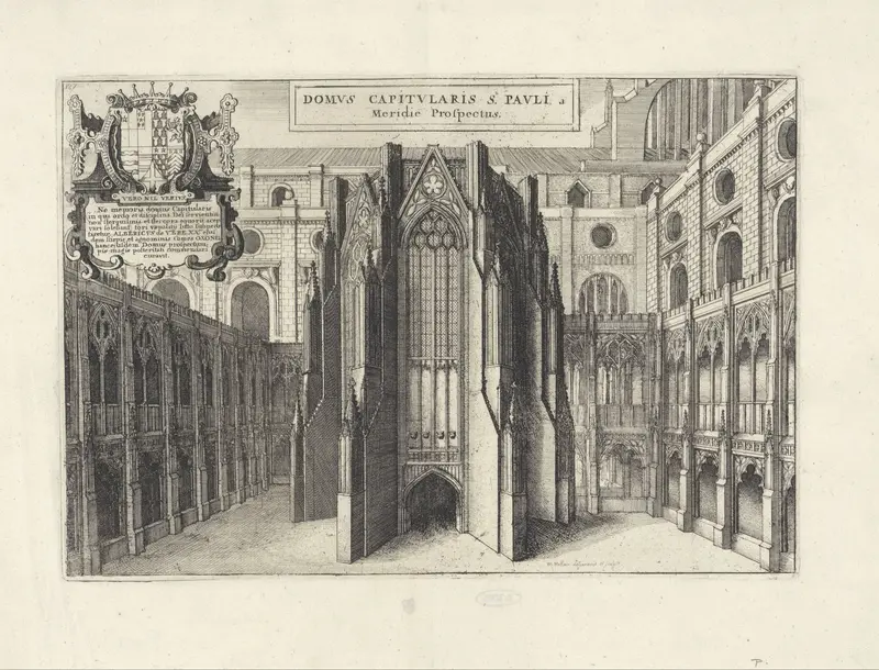 Kapittelhuis van de Saint Paul's Cathedral in Londen Wall Art by Unknown - High-Resolution Digital Print