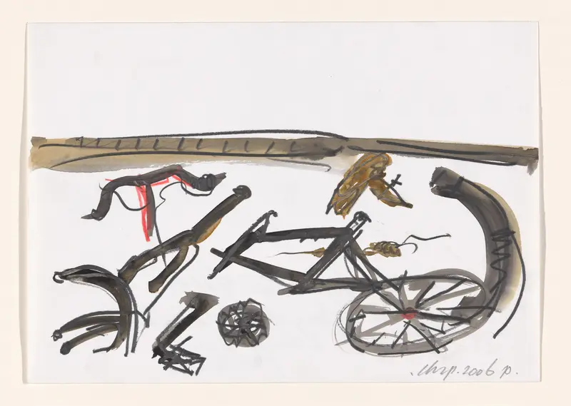 Kapotte fiets langs stoeprand Wall Art by Paul Damsté - High-Resolution Digital Print