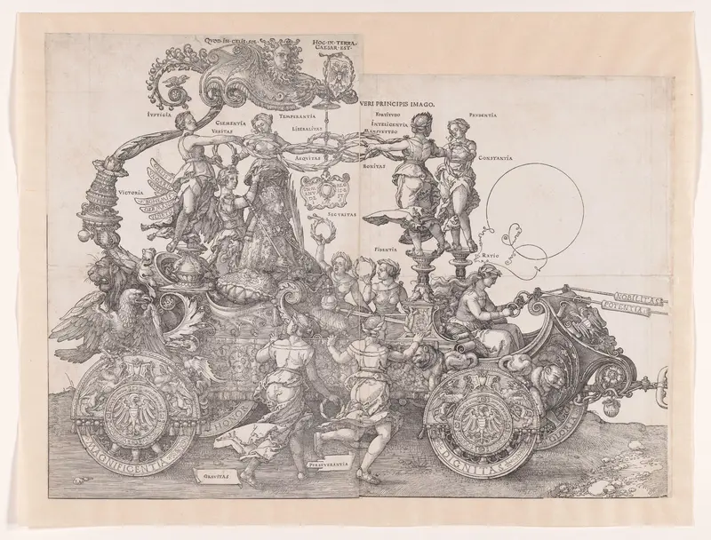 Kar met keizer Maximiliaan I en allegorieën Wall Art by Willibald Pirckheimer - High-Resolution Digital Print
