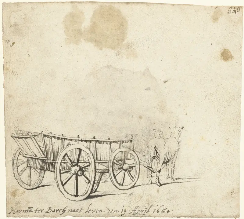 Kar met paarden ervoor Wall Art by Unknown - High-Resolution Digital Print