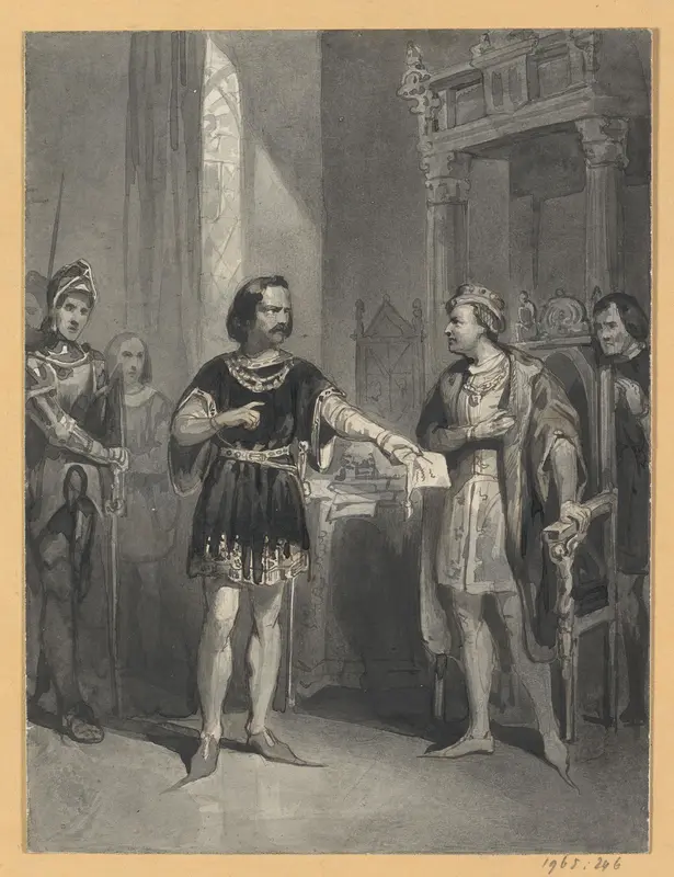 Karel de Stoute en Lodewijk XI te Péronne Wall Art by Johann Wilhelm Kaiser (I) - High-Resolution Digital Print