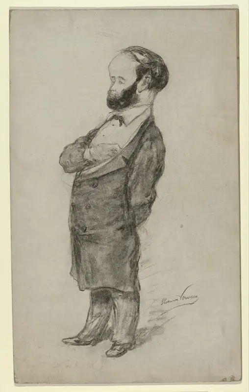 Karikatuurportret van de kunstschilder Hermanus Gerhardus Wolbers Wall Art by Unknown - High-Resolution Digital Print