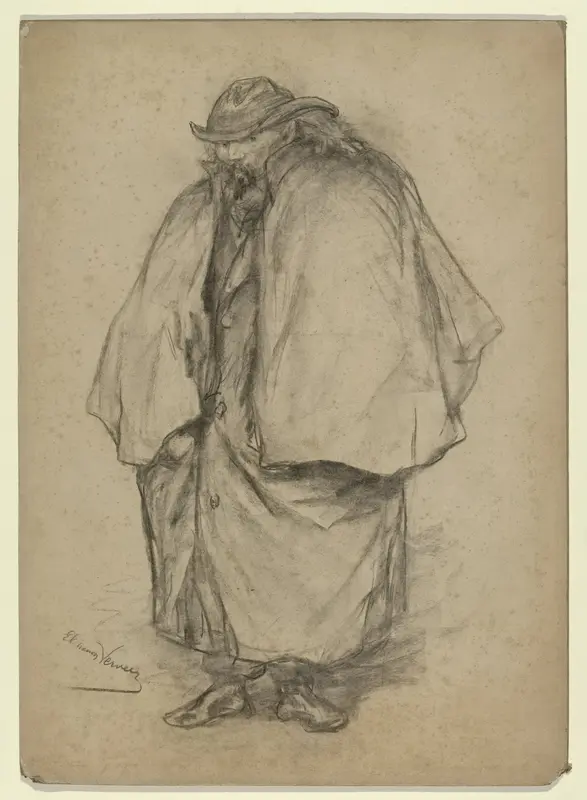 Karikatuurportret van de kunstschilder Theophile de Bock Wall Art by Unknown - High-Resolution Digital Print