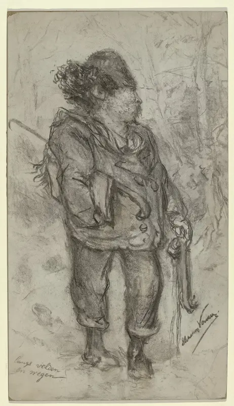 Karikatuurportret van Gerardus Johannes Roermeester Wall Art by Unknown - High-Resolution Digital Print