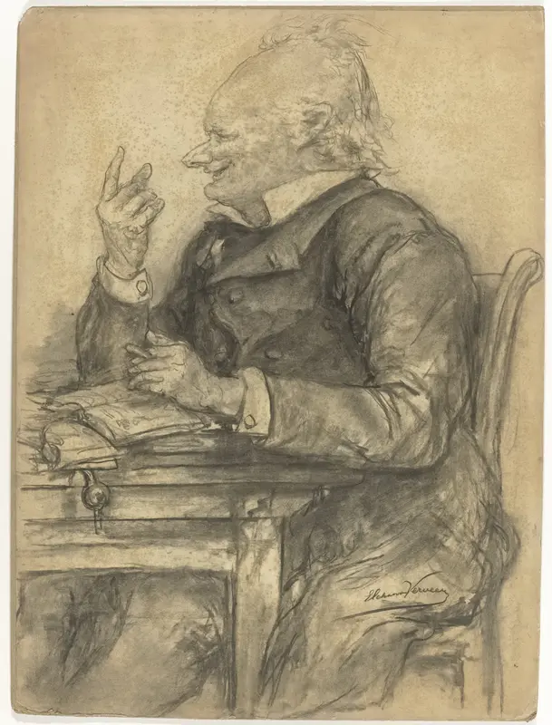 Karikatuurportret van Johannes Henricus Hingman Wall Art by Unknown - High-Resolution Digital Print