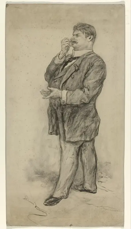 Karikatuurportret van Johannes Martinus Vrolijk Wall Art by Unknown - High-Resolution Digital Print