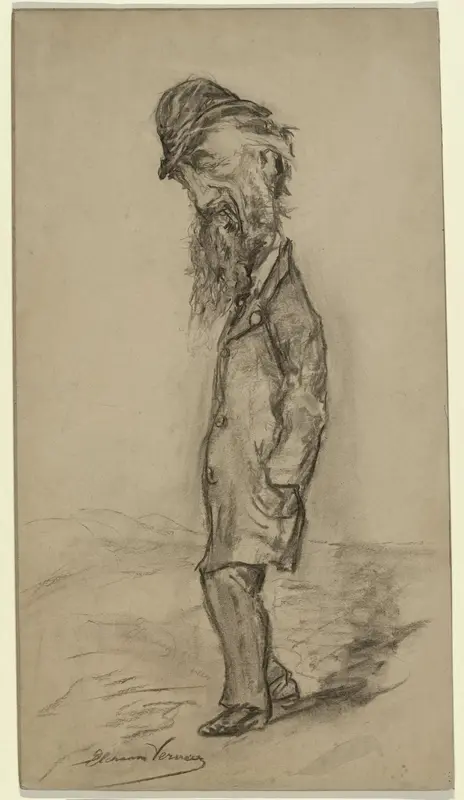 Karikatuurportret van Julius Jacobus van de Sande Bakhuyzen Wall Art by Unknown - High-Resolution Digital Print
