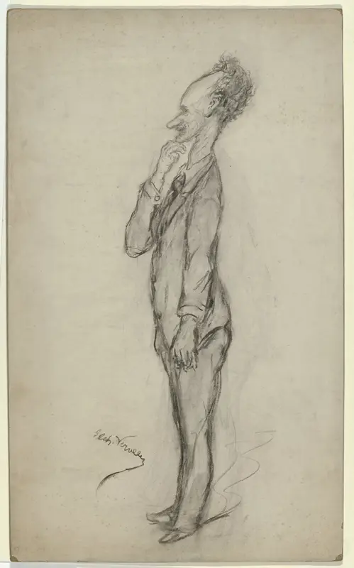 Karikatuurportret van Marinus van de Maarel Wall Art by Unknown - High-Resolution Digital Print
