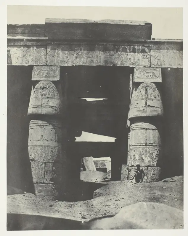 Karnak, Portique du Temple de Khons; Thèbes, plate 29 from the album "Egypte, Nubie, Palestine et Syrie" (1852)