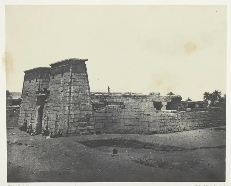 Karnak, Temple de Khons; Thèbes, plate 28 from the album "Egypte, Nubie, Palestine et Syrie" (1852)