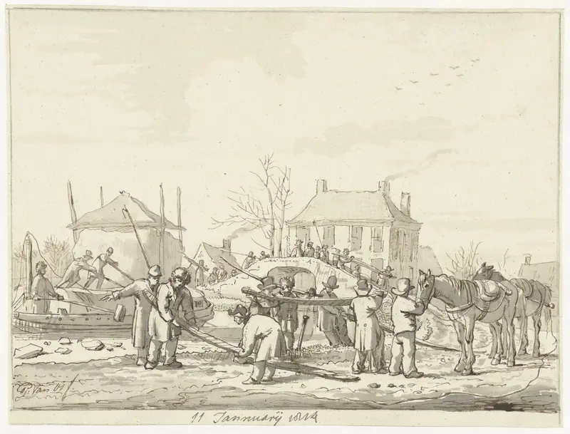 Karnemelksloot te Naarden, 11 januari 1814 Wall Art by Unknown - High-Resolution Digital Print