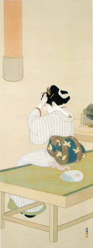 Kasamori Osen (Osen of the Kasamori Shrine) Wall Art by Masuda Gyokujō - High-Resolution Digital Print