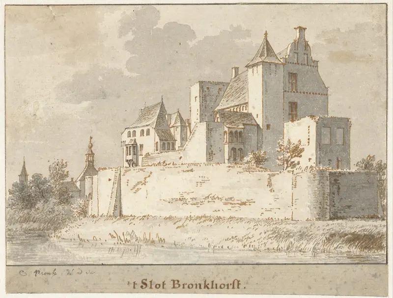 Kasteel Bronkhorst bij Doesburg Wall Art by Cornelis Pronk - High-Resolution Digital Print