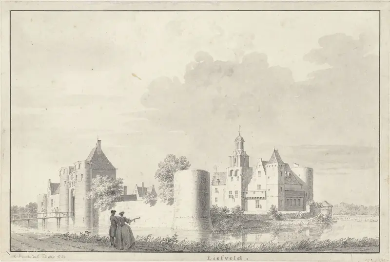 Kasteel Liesveld bij Groot-Ammers in de Alblasserwaard Wall Art by Unknown - High-Resolution Digital Print