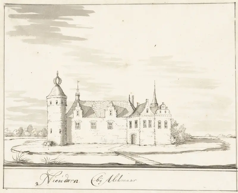 Kasteel Nieudoorn (?) bij Alkmaar Wall Art by Jacobus Stellingwerff - High-Resolution Digital Print