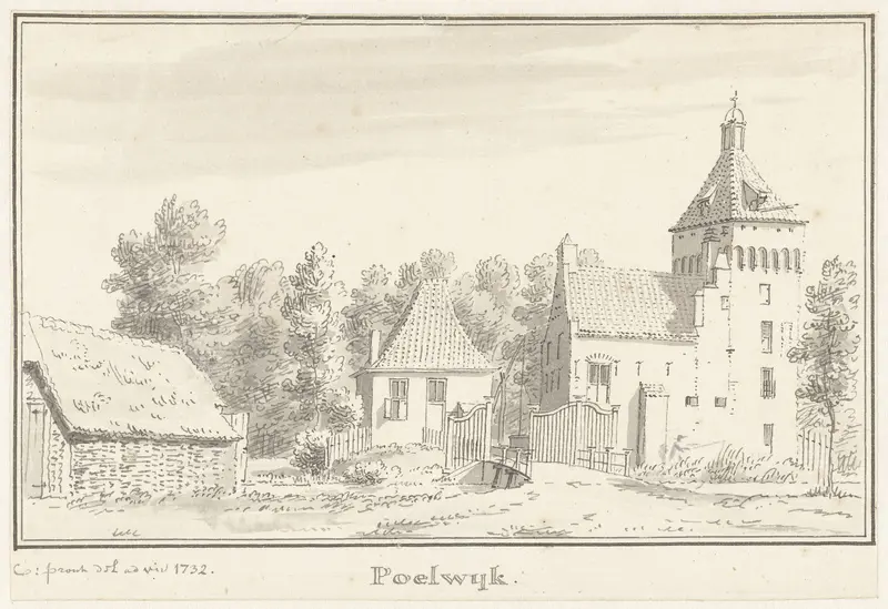 Kasteel Poelwijk te Gendt, in Gelderland Wall Art by Cornelis Pronk - High-Resolution Digital Print