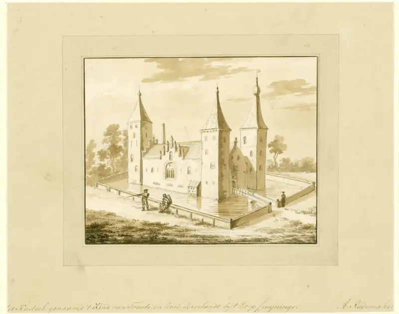 Kasteel 't Kind van Trente bij Kruiningen Wall Art by Abraham Rademaker - High-Resolution Digital Print
