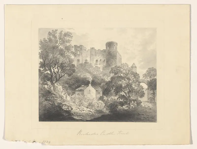Kasteel van Rochester in Kent Wall Art by Unknown - High-Resolution Digital Print