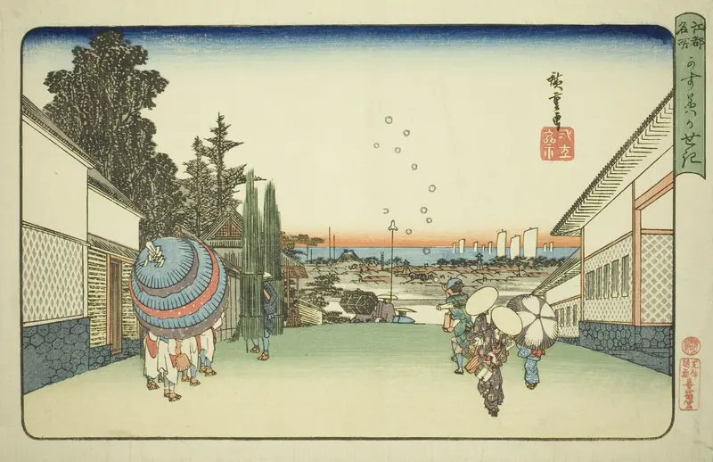 Kasumigaseki, from the series "Famous Places in Edo (Koto meisho)"