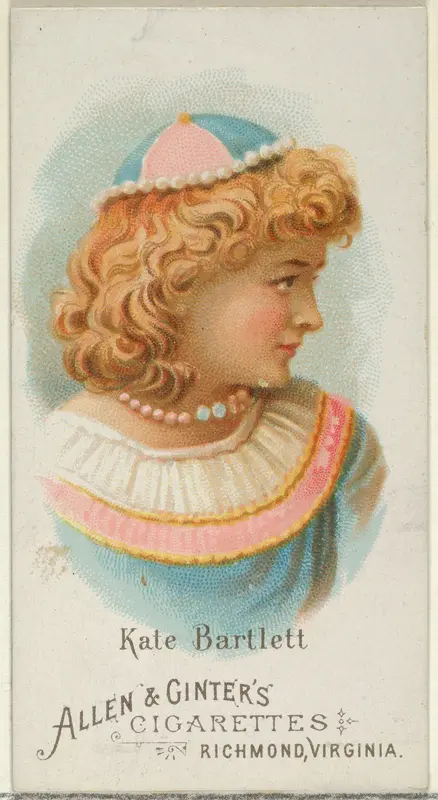 Kate Bartlett, from World's Beauties, Series 1 (N26) for Allen & Ginter Cigarettes Wall Art by Allen & Ginter - High-Resolution Digital Print