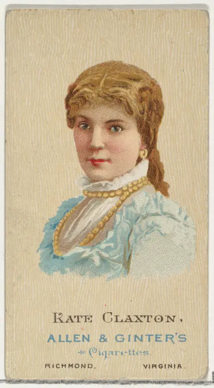 Kate Claxton, from World's Beauties, Series 2 (N27) for Allen & Ginter Cigarettes Wall Art by Allen & Ginter - High-Resolution Digital Print