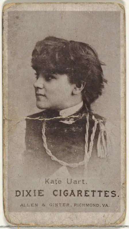 Kate Uart, from the Actresses series (N67) promoting Dixie Cigarettes for Allen & Ginter brand tobacco products Wall Art by Allen & Ginter - High-Resolution Digital Print
