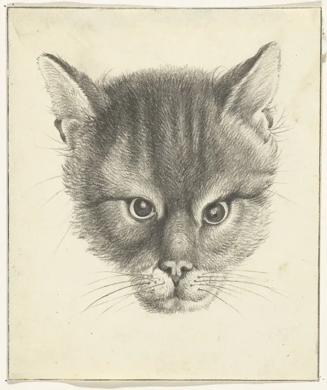 Kattenkop, van voren Wall Art by Jean Bernard - High-Resolution Digital Print