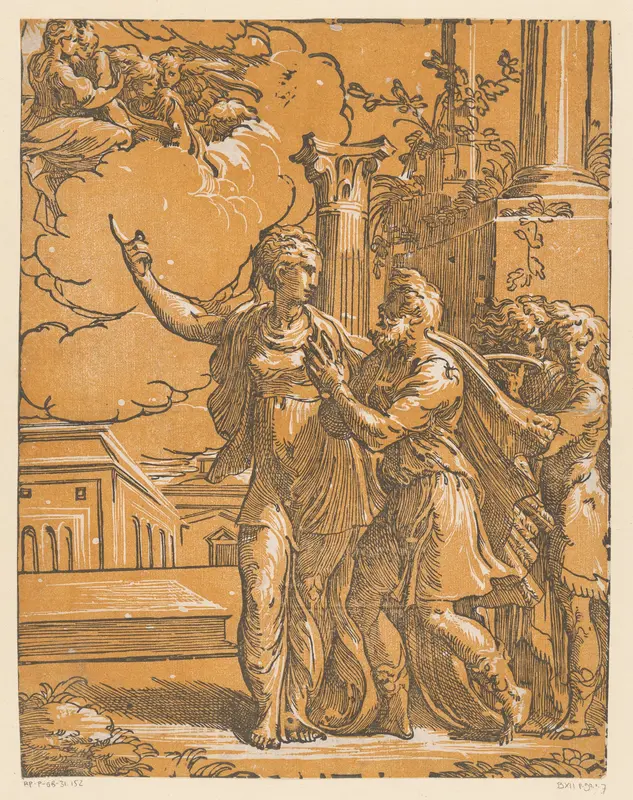 Keizer Augustus en de Tiburtijnse Sibille Wall Art by Antonio da Trento - High-Resolution Digital Print
