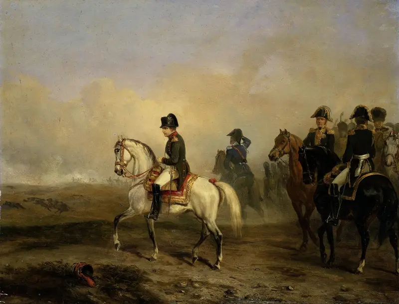 Keizer Napoleon I en zijn staf te paard Wall Art by Unknown - High-Resolution Digital Print