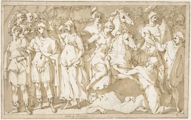 Keizer Trajanus tussen Roma en Victoria Wall Art by Andrea Boscoli - High-Resolution Digital Print