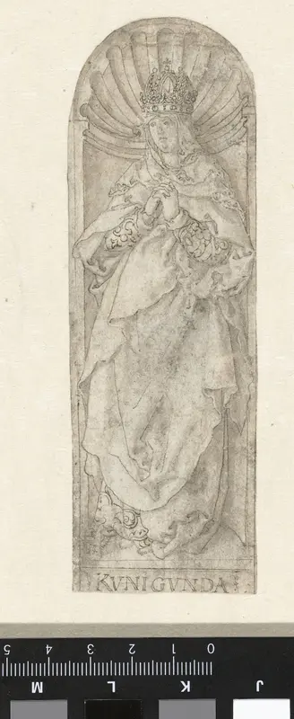 Keizerin Kunigunda in een nis Wall Art by Heinrich Aldegrever - High-Resolution Digital Print