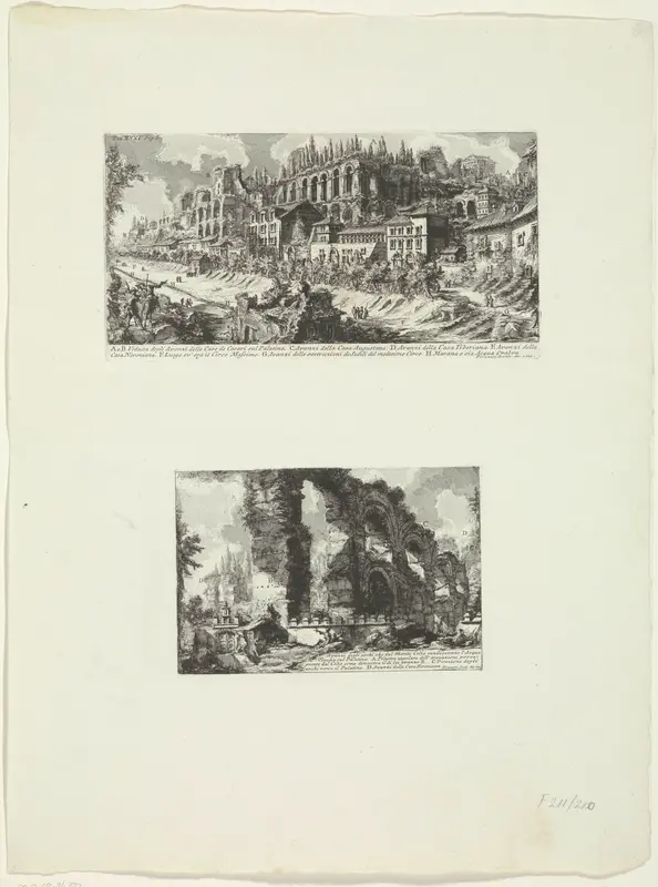 Keizerlijke paleizen op de Palatijn en de Aqua Claudia te Rome Wall Art by Unknown - High-Resolution Digital Print