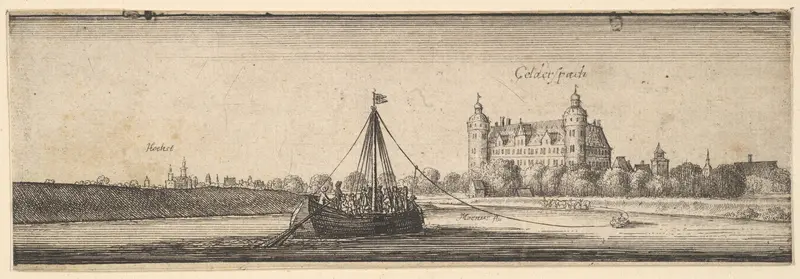 Kelsterbach Castle near Höchst am Main Wall Art by Wenceslaus Hollar - High-Resolution Digital Print