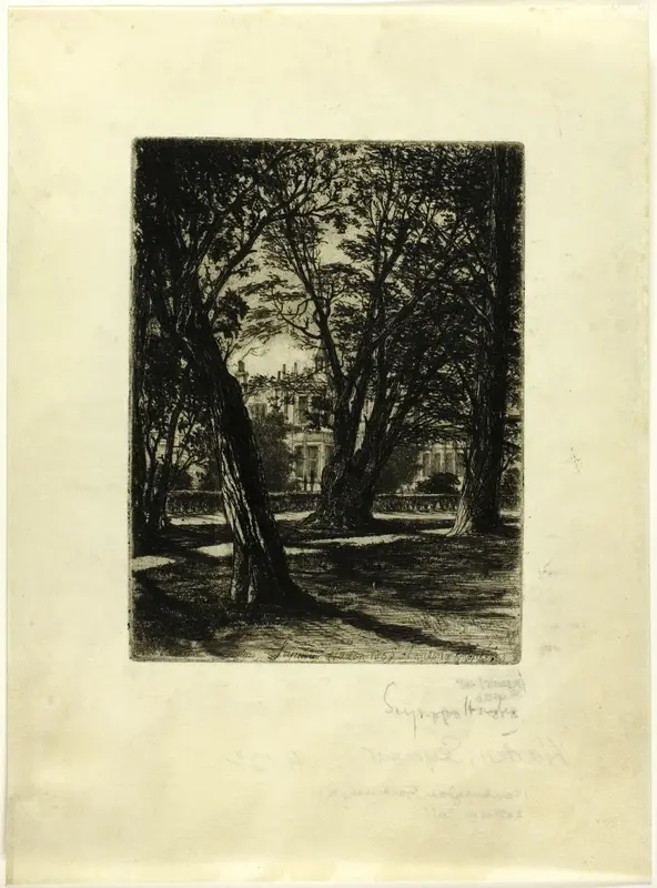 Kensington Gardens, No. I (small plate) Wall Art by Francis Seymour Haden - High-Resolution Digital Print