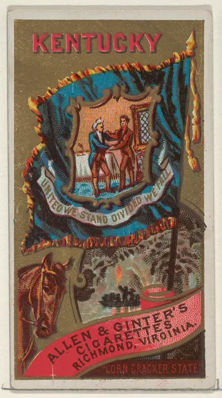 Kentucky, from Flags of the States and Territories (N11) for Allen & Ginter Cigarettes Brands Wall Art by Allen & Ginter - High-Resolution Digital Print