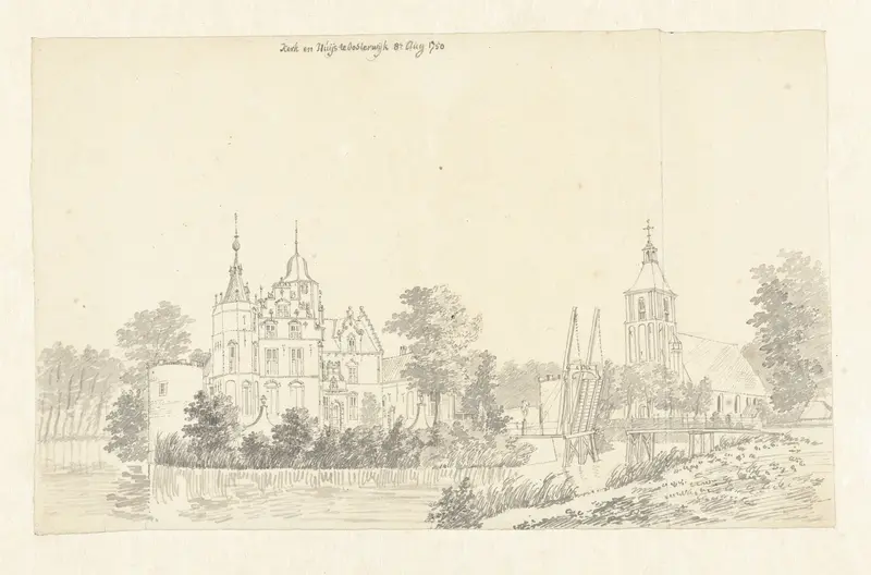 Kerk en Huis te Oosterwijk Wall Art by Jan de Beijer - High-Resolution Digital Print