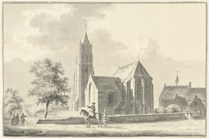 Kerk en stadhuis te Heukelom Wall Art by Pieter Jan van Liender - High-Resolution Digital Print