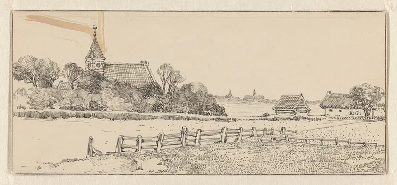 Kerk te Egmond-Binnen Wall Art by Jacobus Gerardus Veldheer - High-Resolution Digital Print