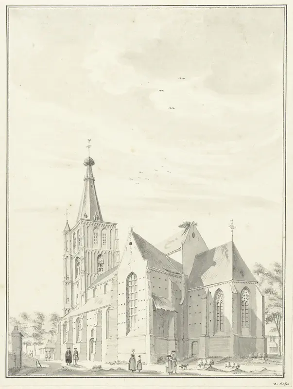 Kerk te Leende Wall Art by Jan de Beijer - High-Resolution Digital Print