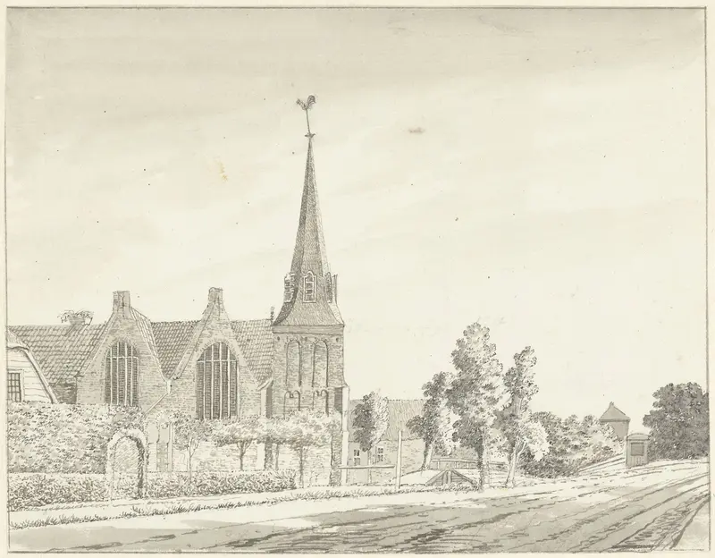 Kerk te Leimuiden Wall Art by Hendrik Tavenier - High-Resolution Digital Print