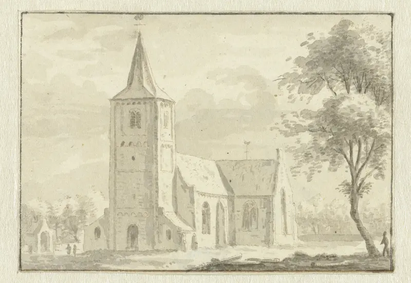 Kerk te Odijk Wall Art by Abraham Rademaker - High-Resolution Digital Print