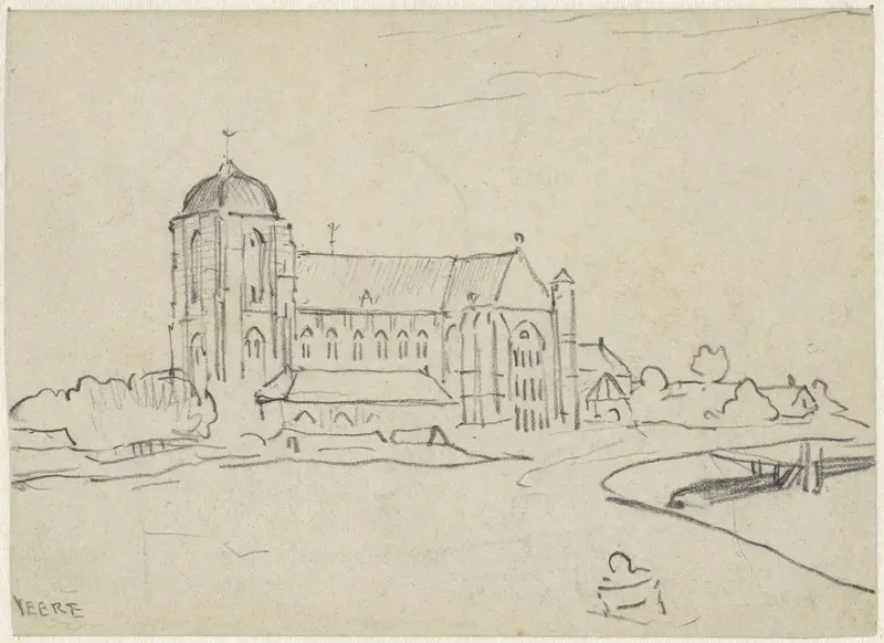 Kerk te Veere Wall Art by Adolf le Comte - High-Resolution Digital Print
