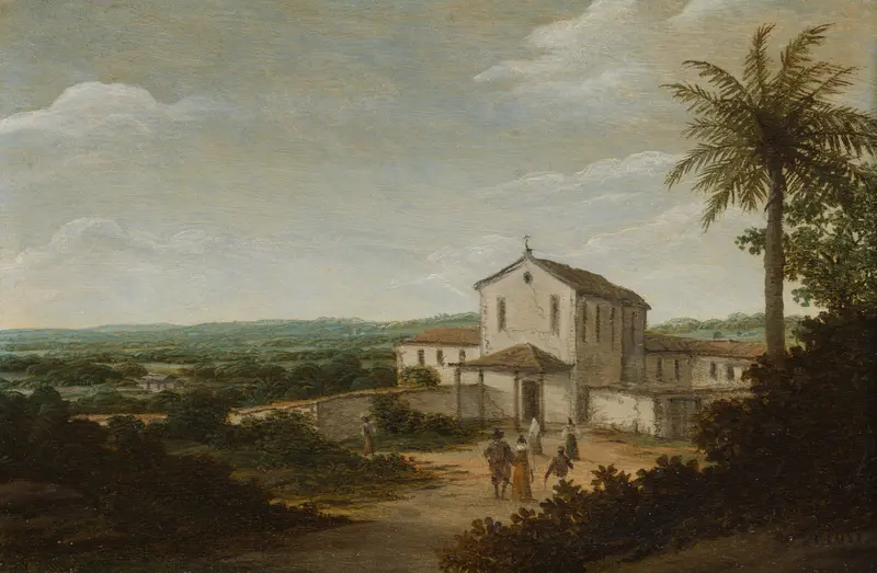 Kerkelijk gebouw in Brazilië Wall Art by Frans Jansz Post - High-Resolution Digital Print