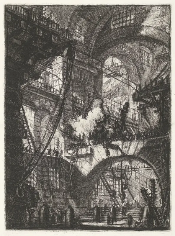 Kerker met rokend vuur Wall Art by Giovanni Battista Piranesi - High-Resolution Digital Print