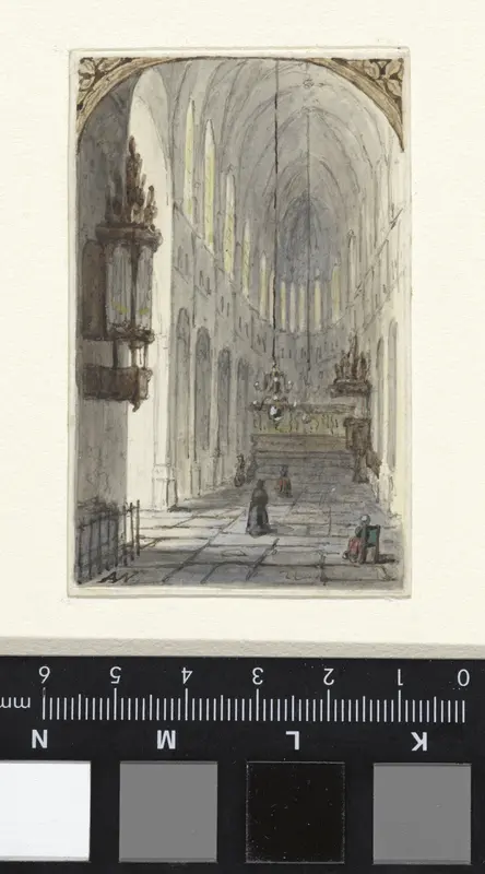 Kerkinterieur Wall Art by Adrianus Wilhelmus Nieuwenhuyzen - High-Resolution Digital Print